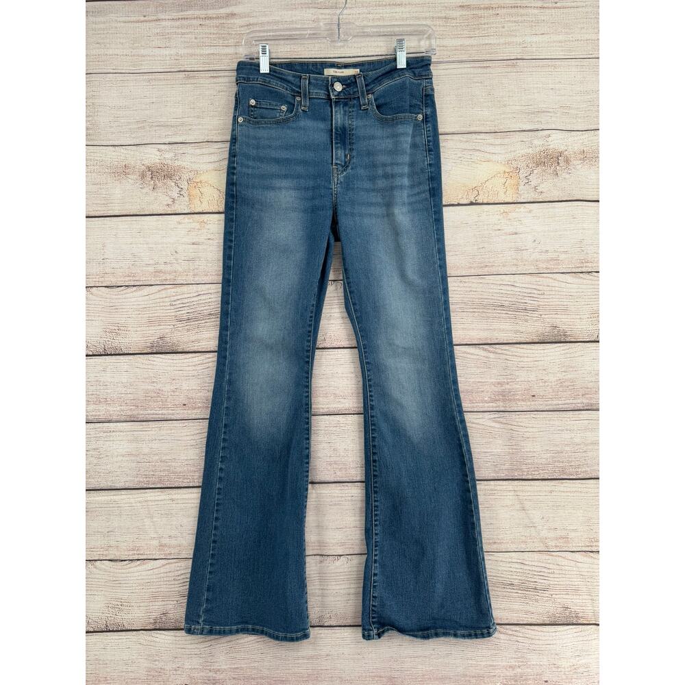 Nike 726 Flare‎ Jeans Womens 28 Blue Medium Wash Denim Stretch